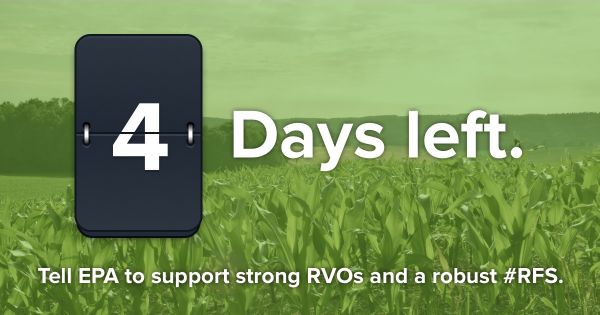 Tell the EPA to support strong RVOs and a robust RFS.