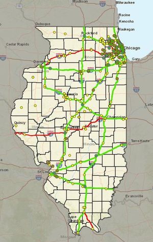 Map curtesy of the Illinois Department of Transportation 