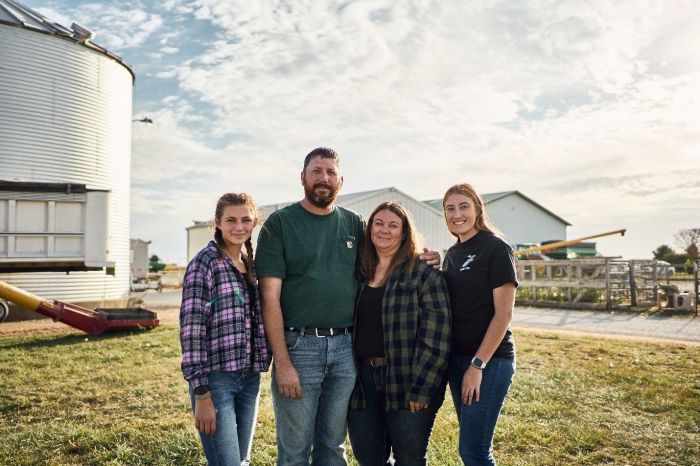 The Boucher family of Dwight in Livingston County includes, from left: Delaney, Matt, Heather and Ha